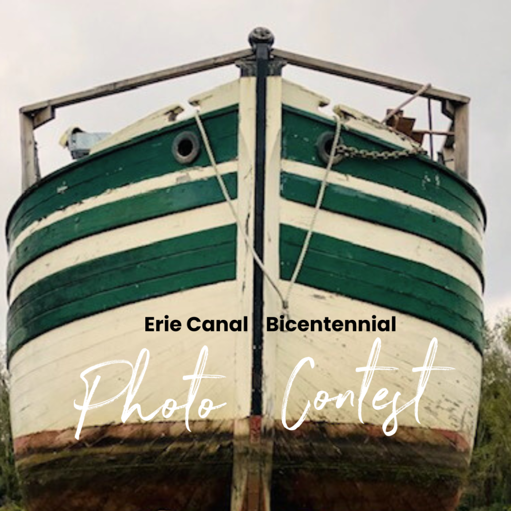 Erie Canal Photo Contest Photo of an cream and white wooden boat